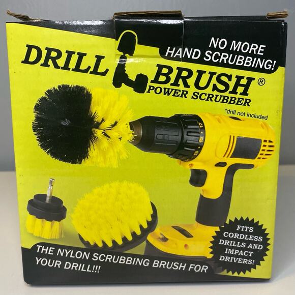 Drill Brush Power Scrubber Attachment Kit - Tubs, Showers, Tile, Grout Cleaning - Picture 3 of 10